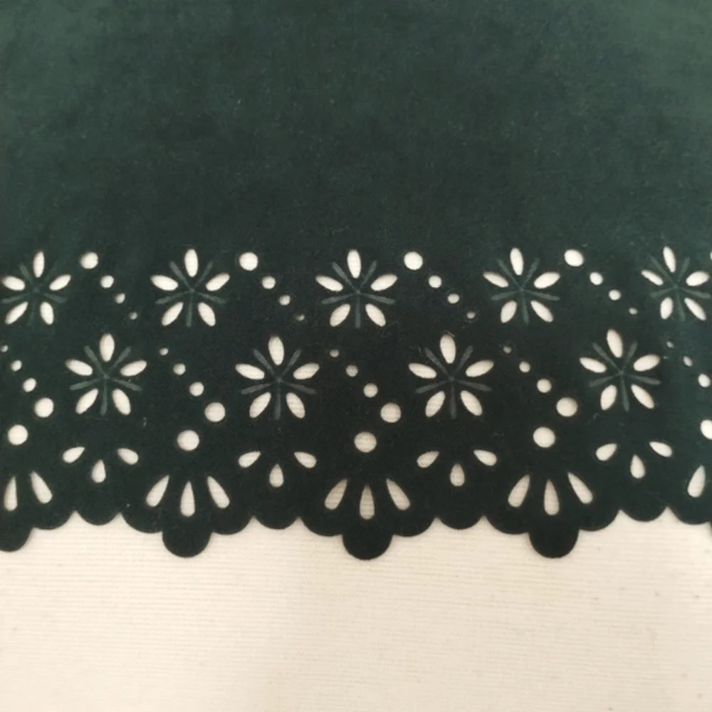 Venezia Skirt Cutout Hem Plus Size 22 Green Scalloped - Picture 2 of 7